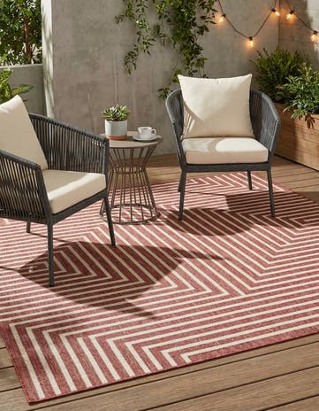 5' 3 x 8' Easy-Clean Modern Indoor / Outdoor Rug