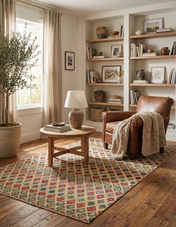4' 2 x 6' 3 Hand Knotted Balouch Wool Rug