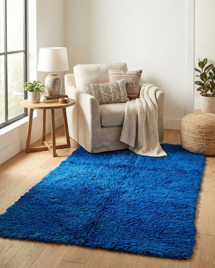 Detail image of 3' x 6' Hand Knotted Moroccan Wool Runner Rug