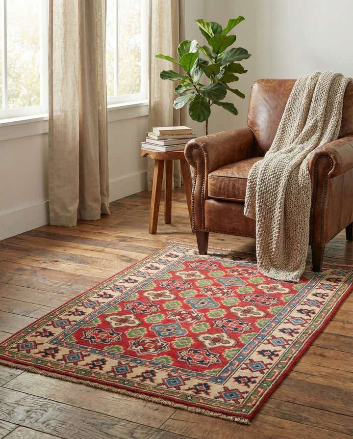 2' 10 x 4' Hand Knotted Kazak Rug
