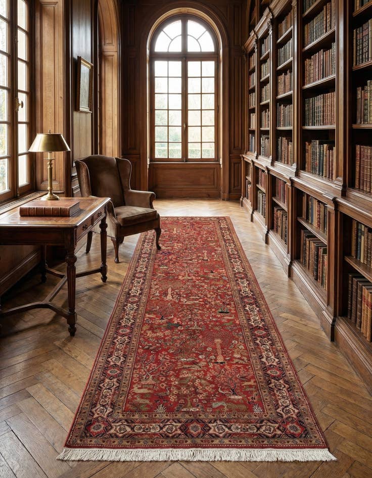 Detail image of 3' 9 x 11' 10 Moghul Runner Rug