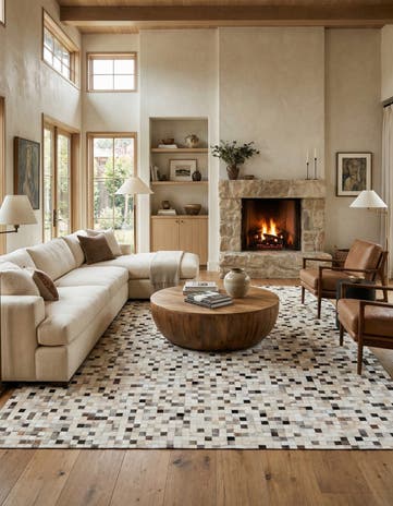 8' x 9' 10 Cowhide Stocks Rug