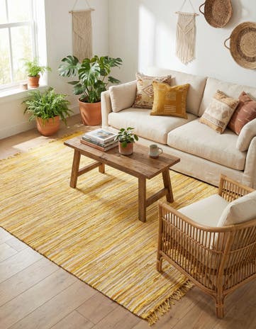 9' x 12' Hand Woven Chindi Cotton Rug