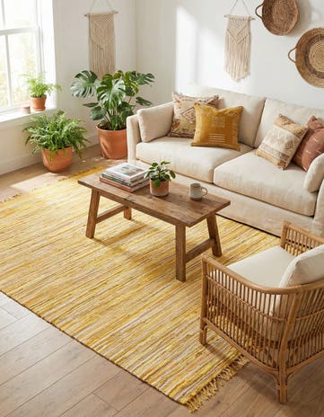 9' x 12' Hand Woven Chindi Cotton Rug
