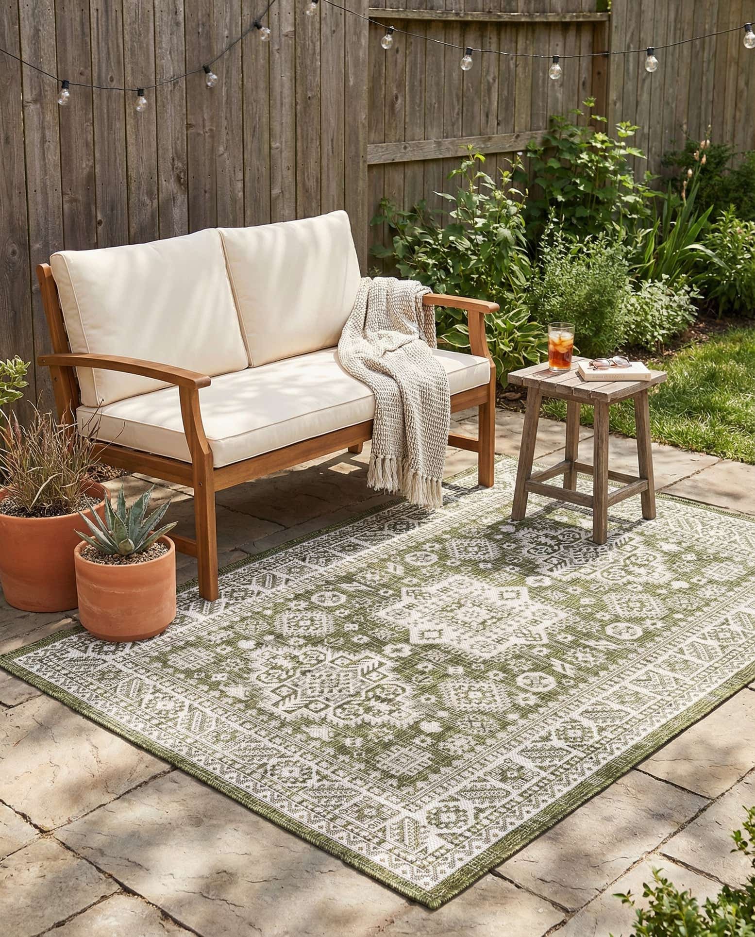 4' x 6' Easy-Clean Aztec Indoor / Outdoor Rug