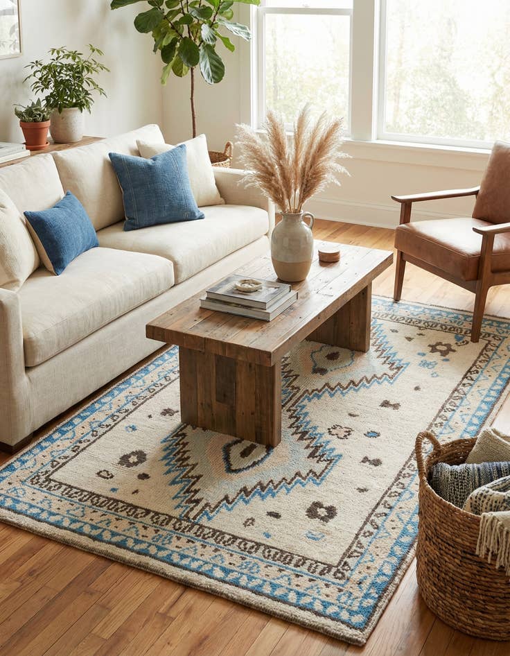 Detail image of 5' x 7' 2  Hand Knotted Moroccan Wool Rug