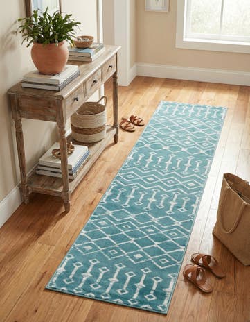 2' x 9' 10 Kasbah Trellis Runner Rug