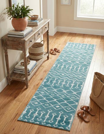 2' x 9' 10 Kasbah Trellis Runner Rug