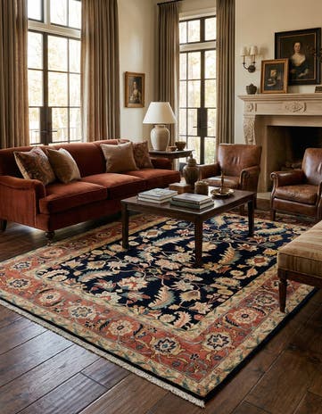 6' 7 x 9' 8 Hand Knotted Kurd Persian Wool Rug