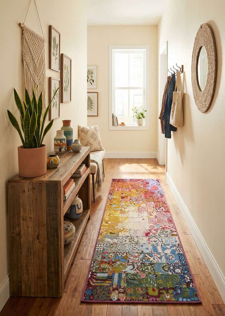 2' x 6' Easy-Clean Modern Indoor / Outdoor Runner Rug
