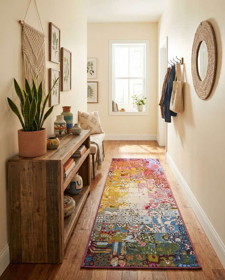 2' x 6' Easy-Clean Modern Indoor / Outdoor Runner Rug