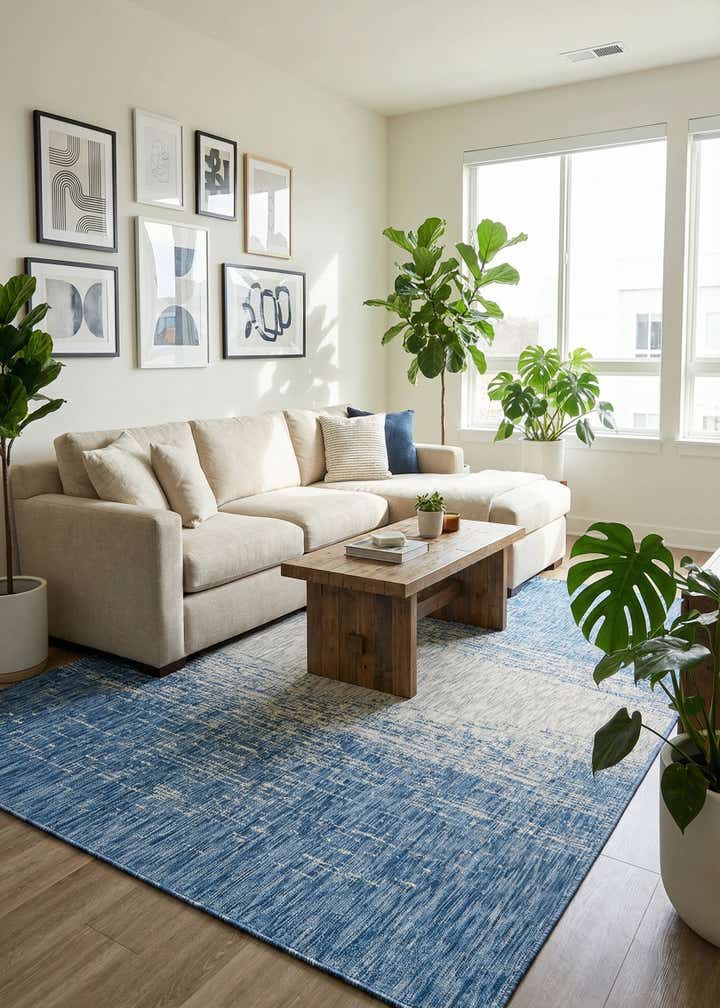 9' x 12' Easy-Clean Modern Indoor / Outdoor Rug