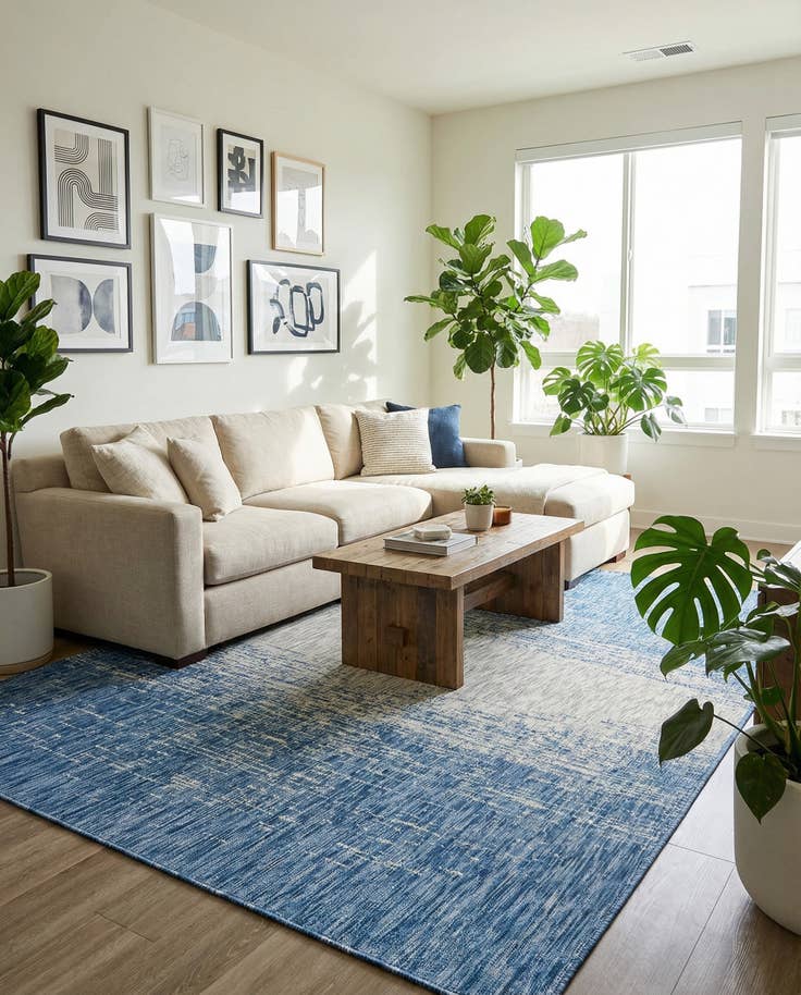 Detail image of 9' x 12' Easy-Clean Modern Indoor / Outdoor Rug