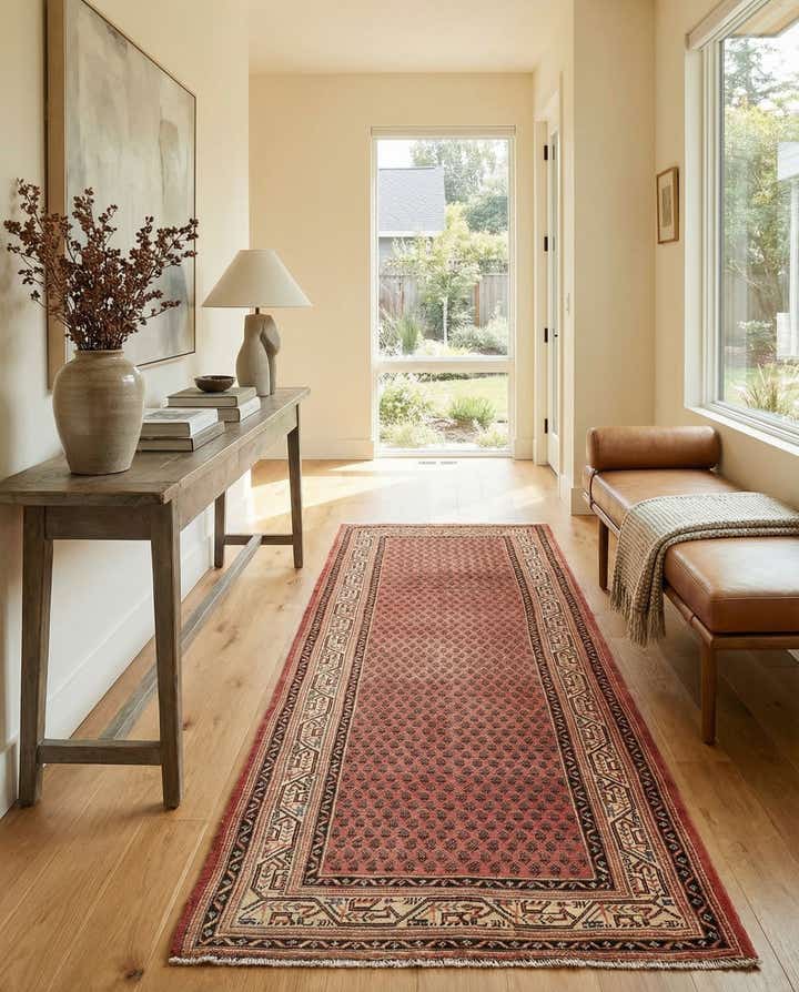 3' 6 x 10' 2 Hand Knotted Botemir Persian Wool Runner Rug