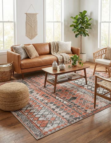 Salmon Leipzig Rug