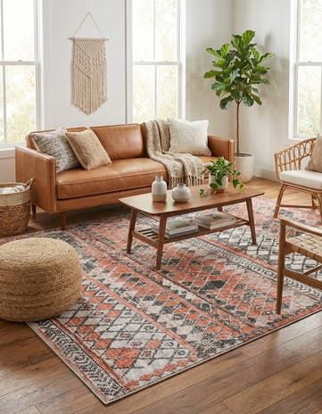 Salmon Leipzig Rug