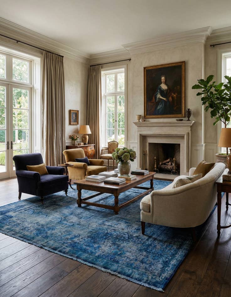 Detail image of 9' 7 x 13' 1 Vintage Royal Wool Rug