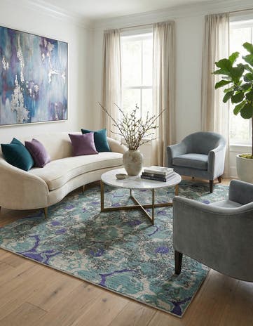 5' 1 x 7' 9 Hand Knotted Anar Rug