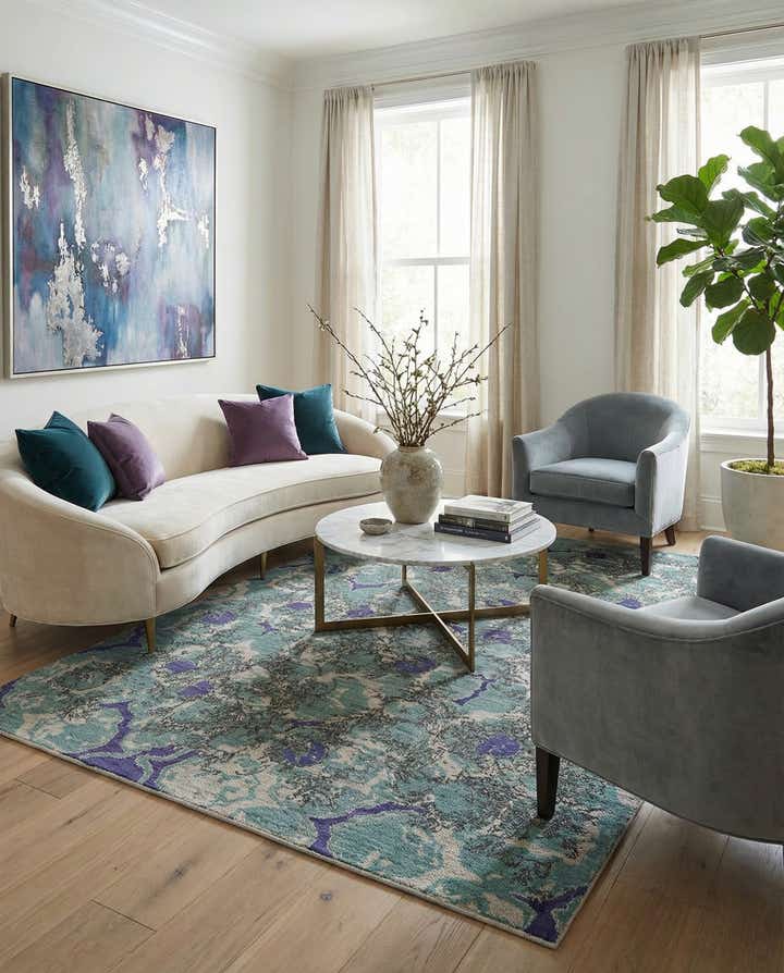 5' 1 x 7' 9 Hand Knotted Anar Rug