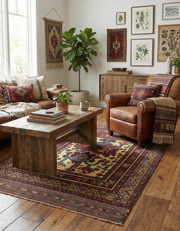 4' 2 x 6' Hand Knotted Sumak Wool Rug
