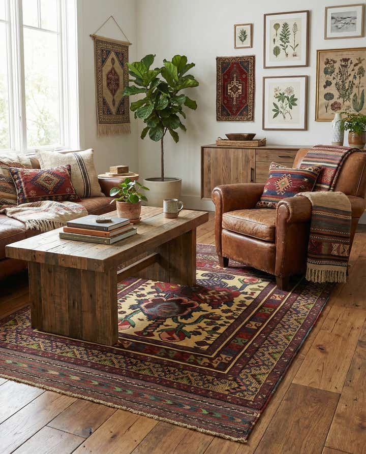 4' 2 x 6' Hand Knotted Sumak Wool Rug