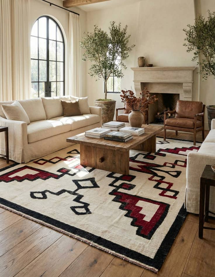 Detail image of 8' 9 x 12' 8  Hand Knotted Moroccan Wool Rug