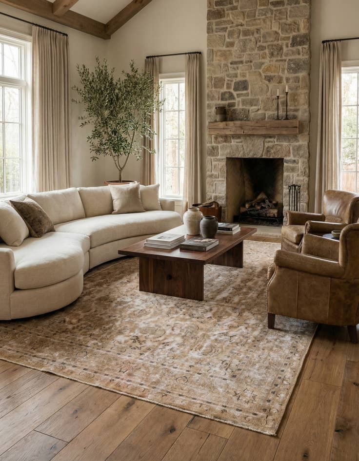 Detail image of  9' 6 x 12' 9  Hand Knotted Ultra Vintage Persian Wool Rug