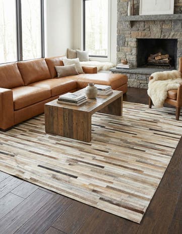 5' 3 x 7' 5 Cowhide Rug
