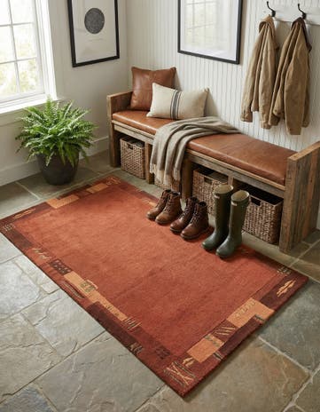2' 4 x 4' 5 Hand Knotted Nepal Wool Rug