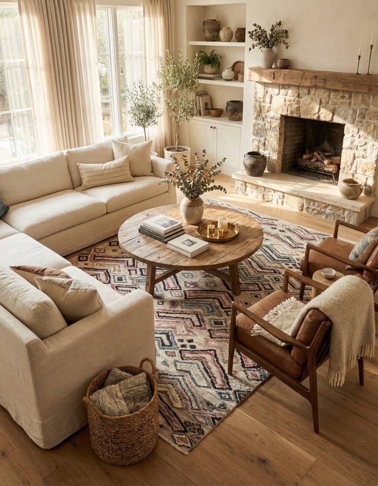 Detail image of 8' x 10' 9  Hand Knotted Darya Wool Rug