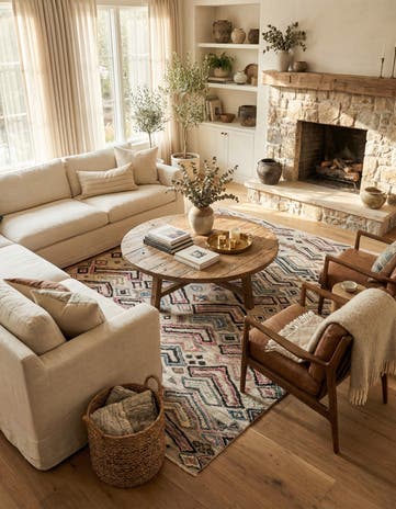 8' x 10' 9 Hand Knotted Darya Wool Rug