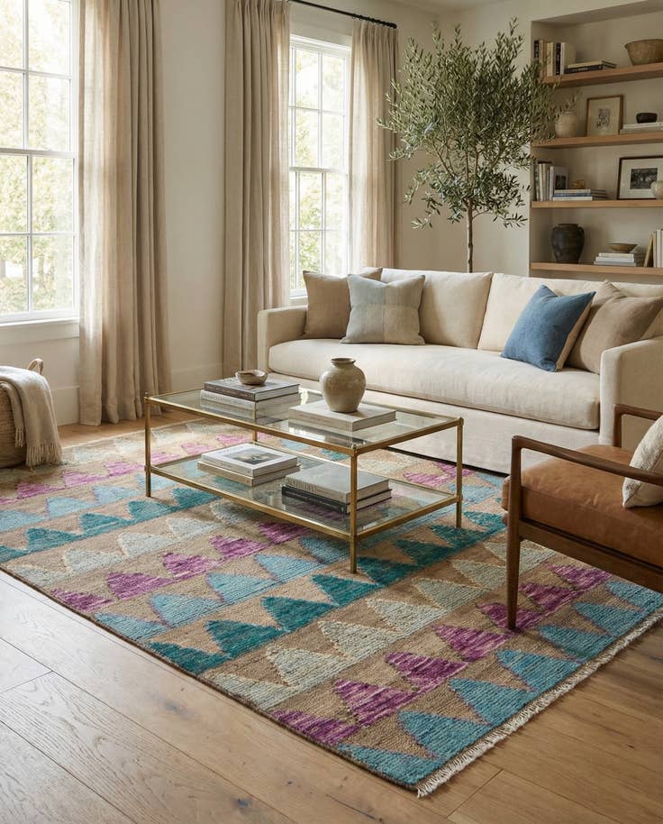 Detail image of 5' x 7' Hand Knotted Darya Wool Rug