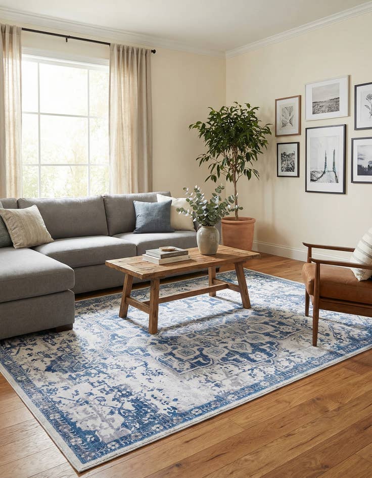 Detail image of 10' 6 x 14'  Washable Renaissance Rug