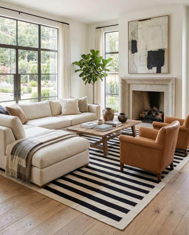 8' 3 x 9' 9 Hand Woven Kilim Modern Wool Rug