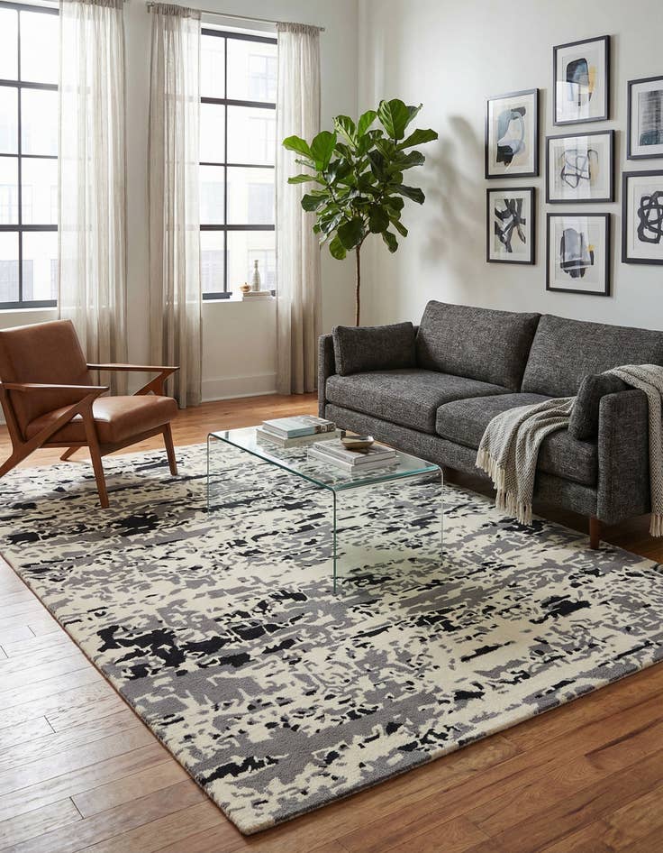 Detail image of 5' 1 x 8' 1 Hand Tufted Wool Rug