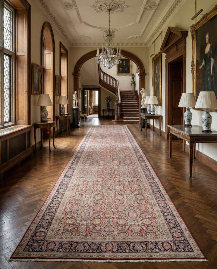 6' 4 x 35' Kerman Wool Runner Rug