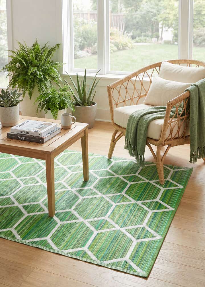 5' x 8' Easy-Clean Vista Breeze Indoor / Outdoor Rug