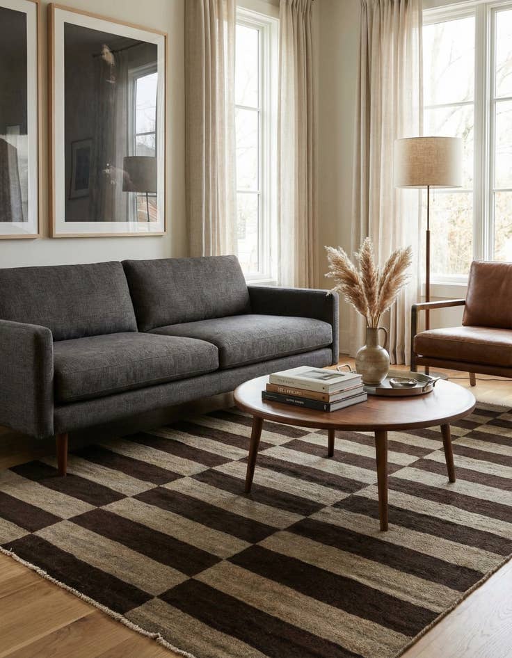 Detail image of 5' 2 x 7' 10  Hand Knotted Modern Ziegler Rug