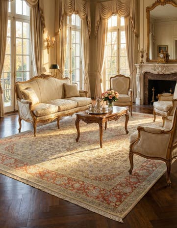 9' 5 x 12' 9 Ghom Silk Rug