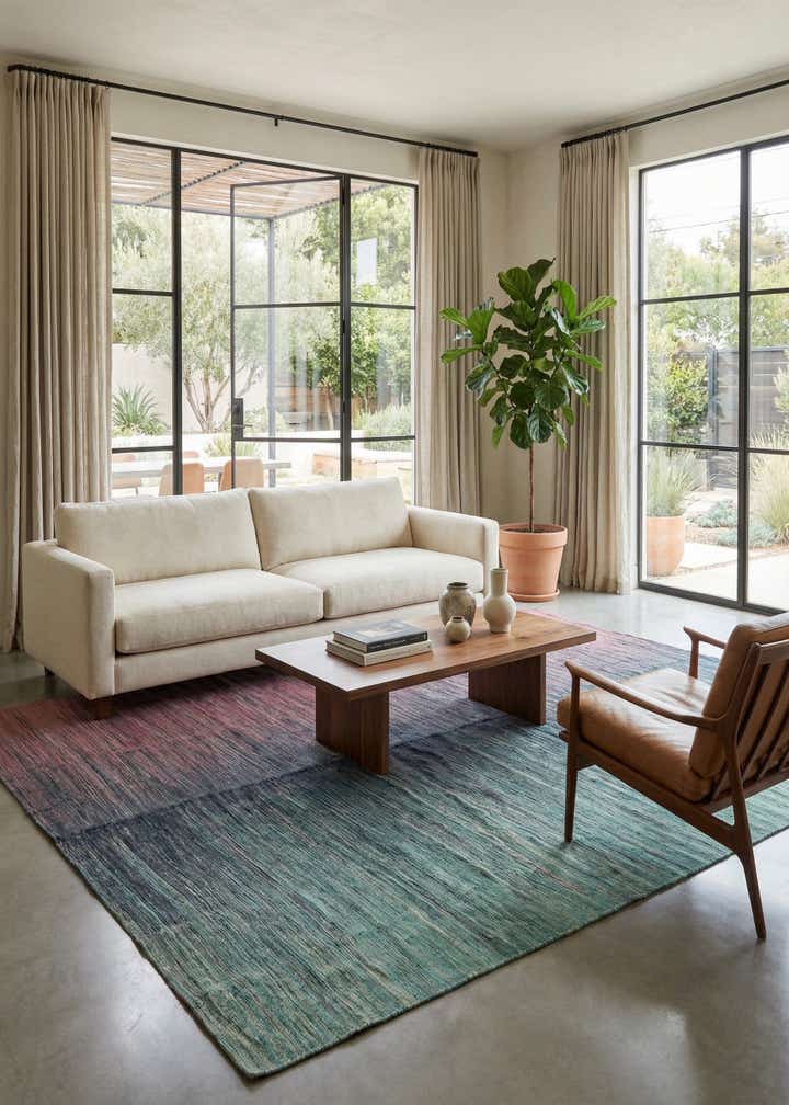 8' x 9' 7 Hand Woven Kilim Modern Wool Rug