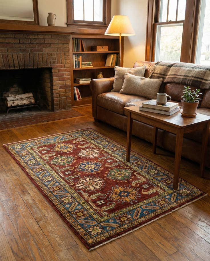 Detail image of 2' 9 x 4' 1 Hand Knotted Kazak Oriental Rug