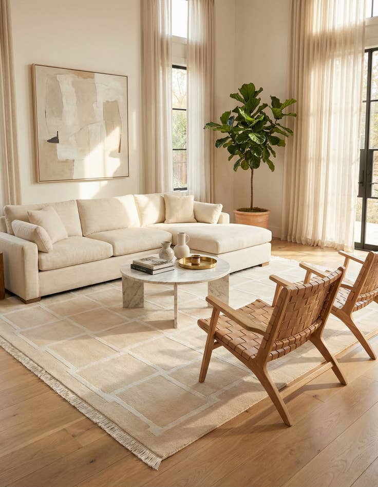 Detail image of 5' 9 x 8' 2  Hand Knotted Darya Wool Rug