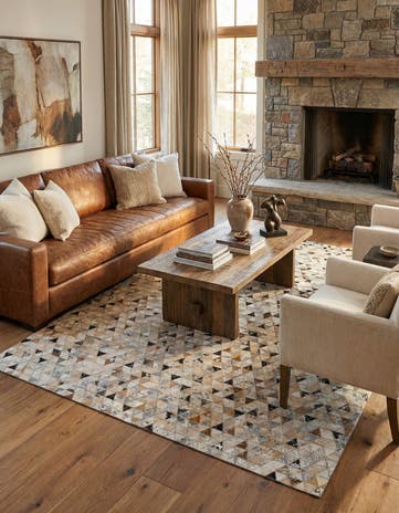 5' 4 x 7' 6 Cowhide Stocks Rug