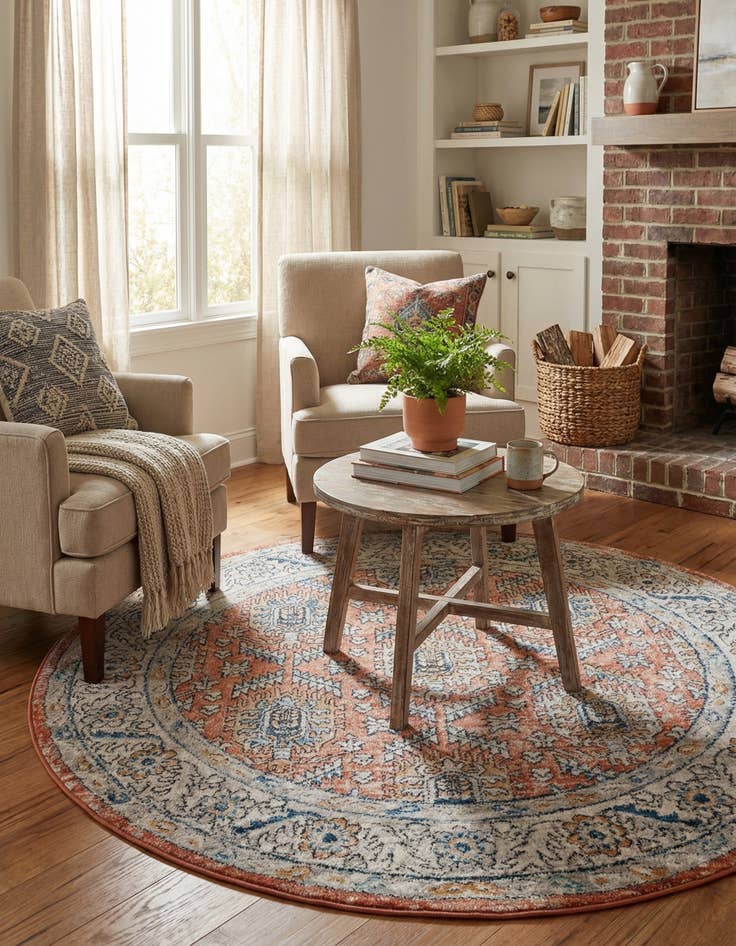 Detail image of  5' 3 x 5' 3 Nyla Round Rug