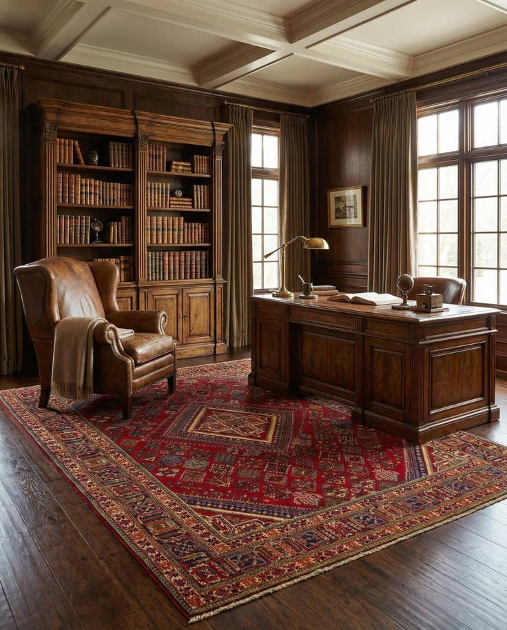 Detail image of 7' 11 x 11' Hand Knotted Isfahan Persian Wool Rug