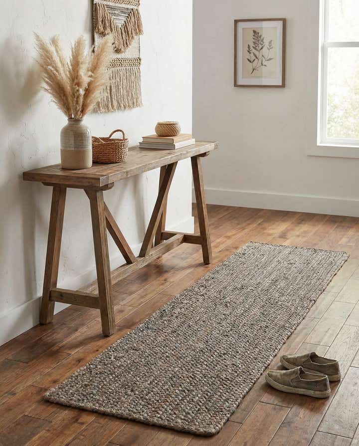 1' 2 x 6' 1 Handmade Braided Jute Table Runner Rug