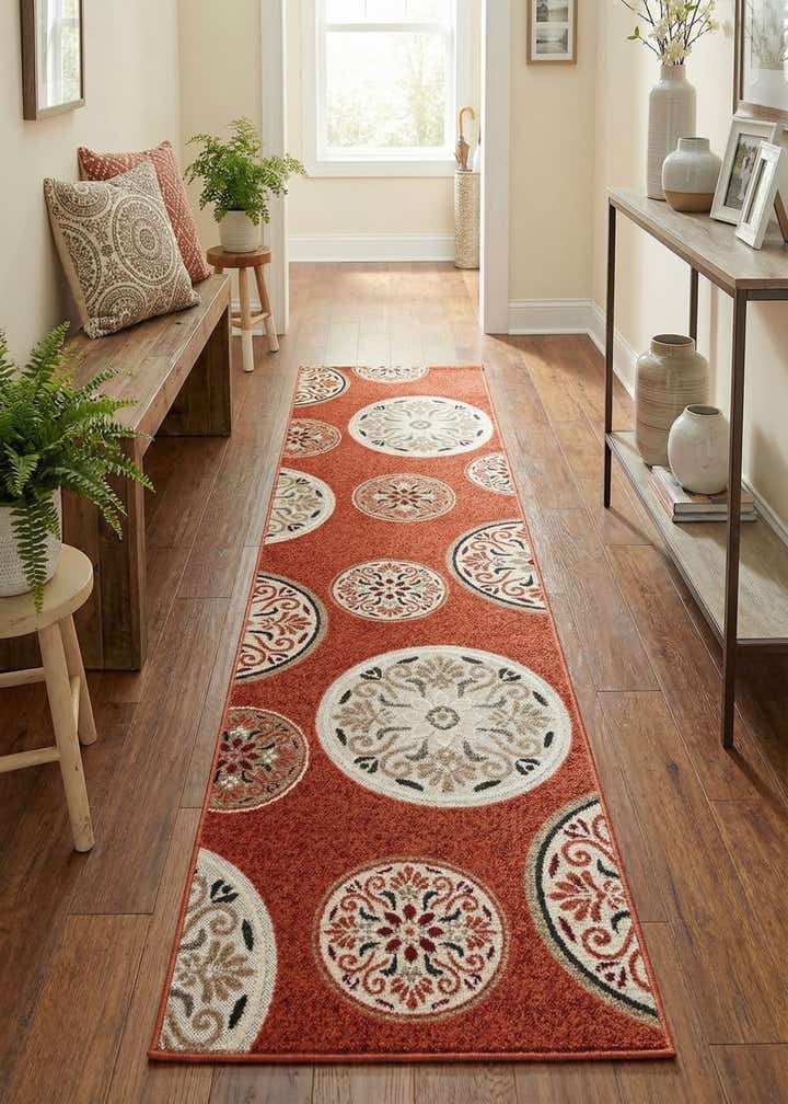 2' 7 x 10' Easy-Clean Modern Indoor / Outdoor Runner Rug