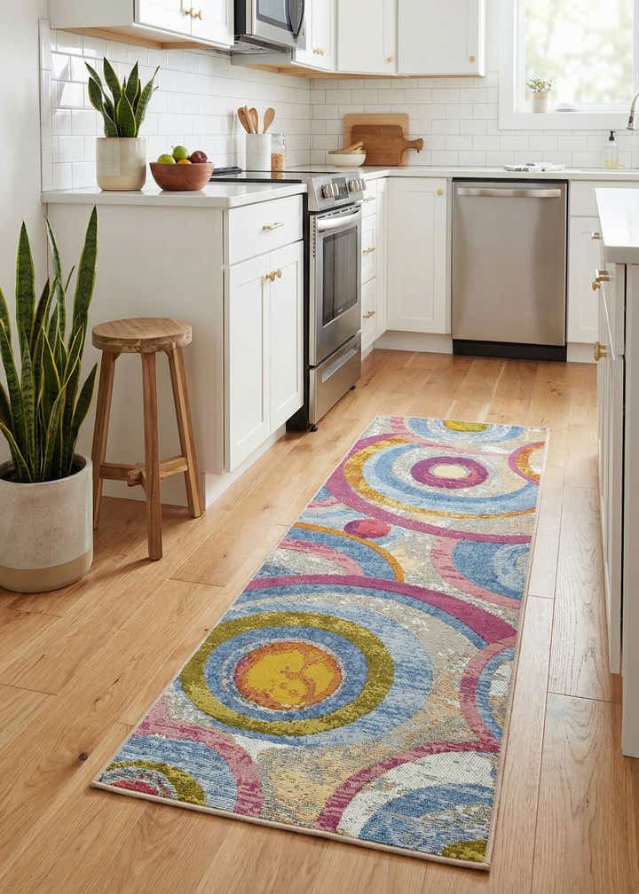 2' x 6' Easy-Clean Modern Indoor / Outdoor Runner Rug