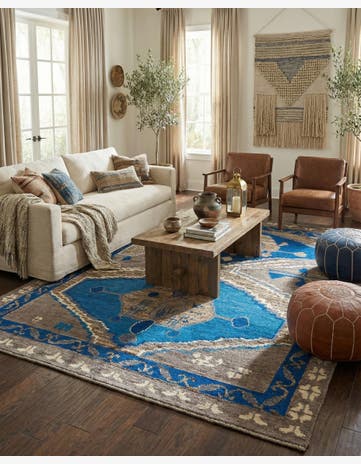 8' 3 x 10' 2 Hand Knotted Moroccan Wool Rug