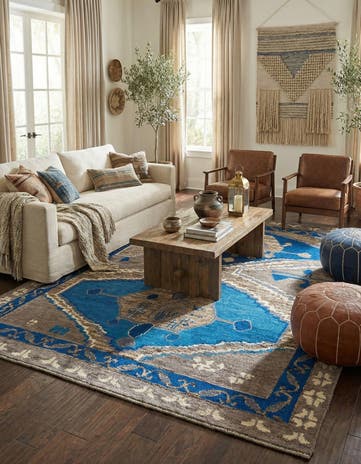 8' 3 x 10' 2 Hand Knotted Moroccan Wool Rug